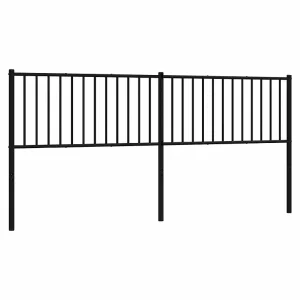 Vervangend hoofdbord metaal zwart 193 cm Vervangend hoofdbord metaal zwart 193 cm