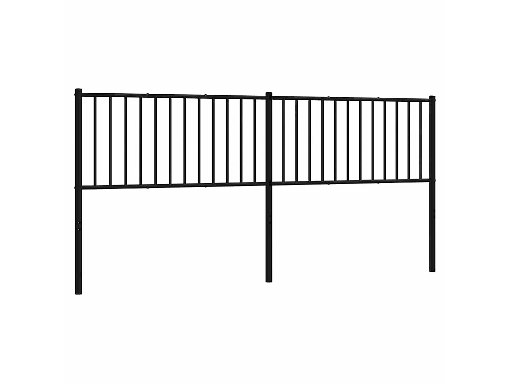 Vervangend hoofdbord metaal zwart 193 cm