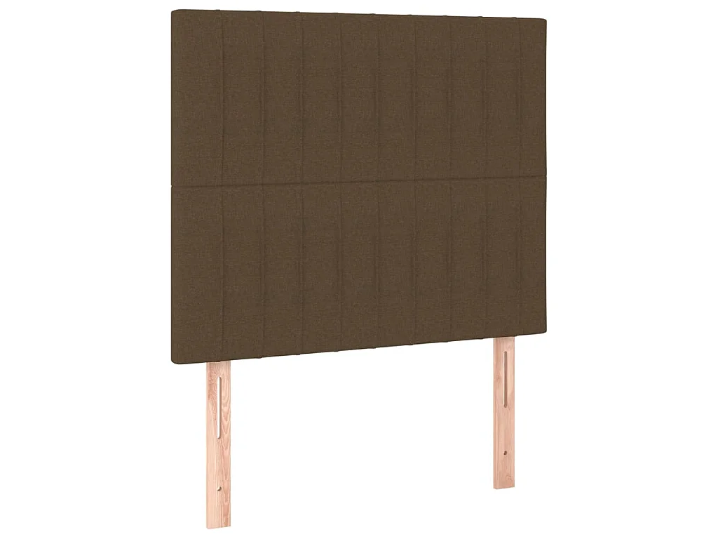 Hoofdbord donkerbruin 80x5x118/128 cm stof
