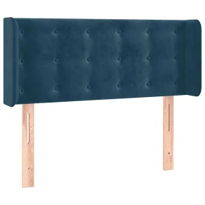 Hoofdbord met randen 93x16x78/88 cm fluweel donkerblauw Hoofdbord met randen 93x16x78/88 cm fluweel donkerblauw