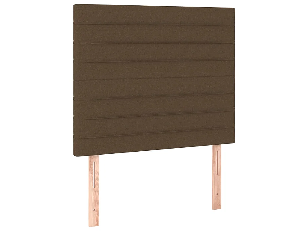 Hoofdbord donkerbruin 80x5x118/128 cm stof