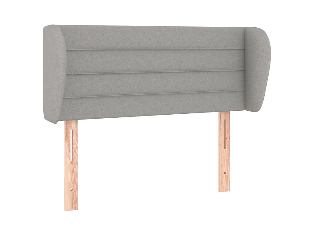 Hoofdbord met randen 93x23x78/88 cm stof lichtgrijs