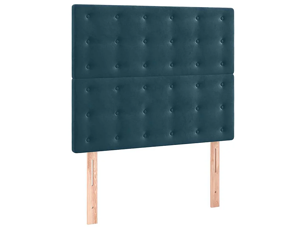 Hoofdbord donkerblauw 80x5x118/128 cm fluweel