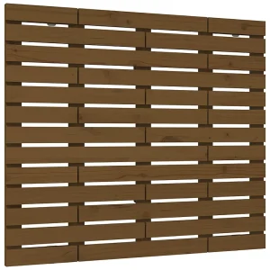 Hoofdbord wandmontage 106x3x91,5 cm massief hout honingbruin Hoofdbord wandmontage 106x3x91,5 cm massief hout honingbruin