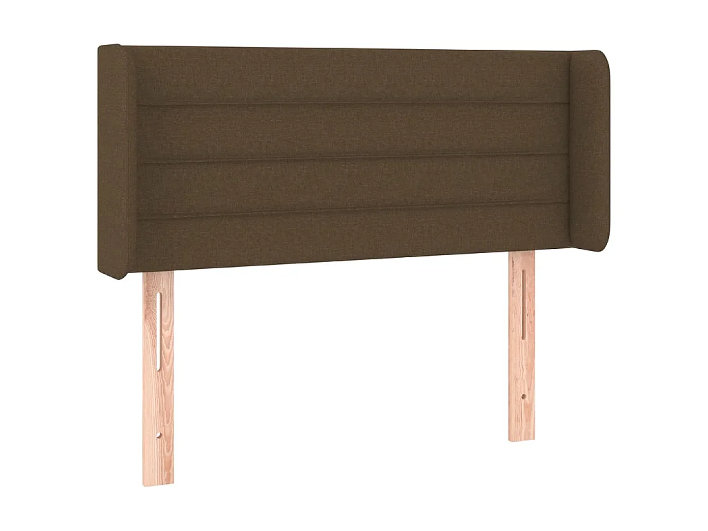 Hoofdbord met randen 93x16x78/88 cm stof donkerbruin