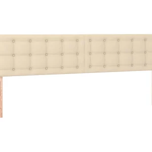 Hoofdborden 180x5x78/88 cm stof crèmekleurig Hoofdborden 180x5x78/88 cm stof crèmekleurig