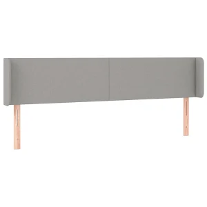Hoofdbord met randen 183x16x78/88 cm stof lichtgrijs Hoofdbord met randen 183x16x78/88 cm stof lichtgrijs