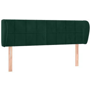 Hoofdbord met randen 147x23x78/88 cm fluweel donkergroen Hoofdbord met randen 147x23x78/88 cm fluweel donkergroen