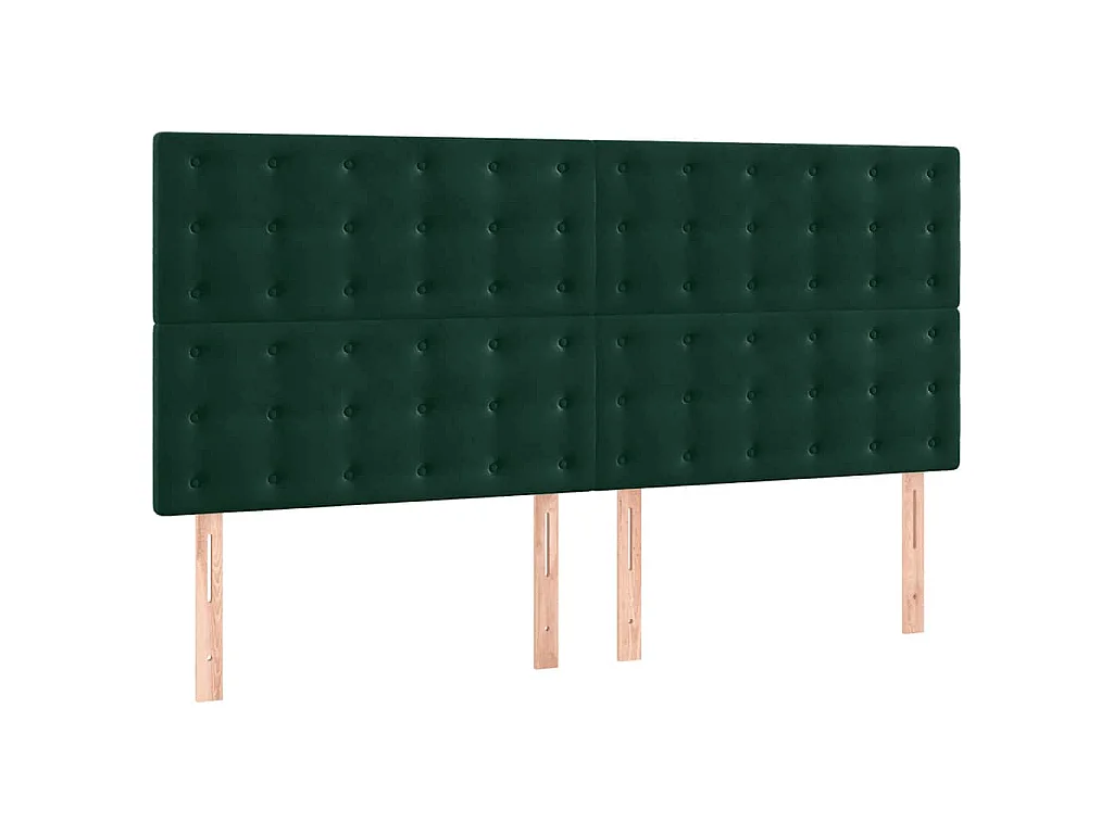 Hoofdbord donkergroen 160x5x118/128 cm fluweel