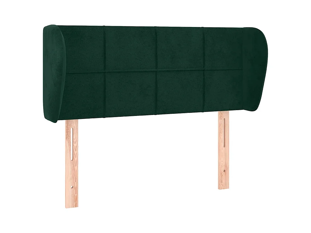 Hoofdbord met randen 93x23x78/88 cm fluweel donkergroen