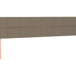 Hoofdborden 200x5x78/88 cm stof taupe