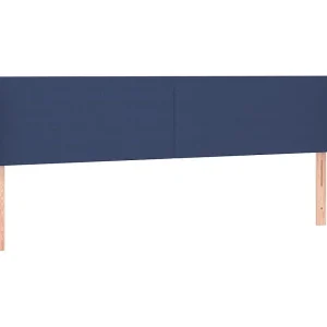 Hoofdbord met randen 163x16x78/88 cm stof blauw Hoofdbord met randen 163x16x78/88 cm stof blauw