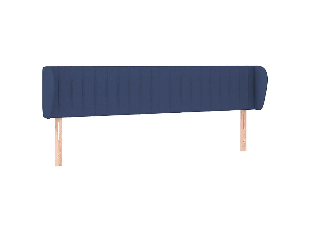 Hoofdbord met randen 203x23x78/88 cm stof blauw