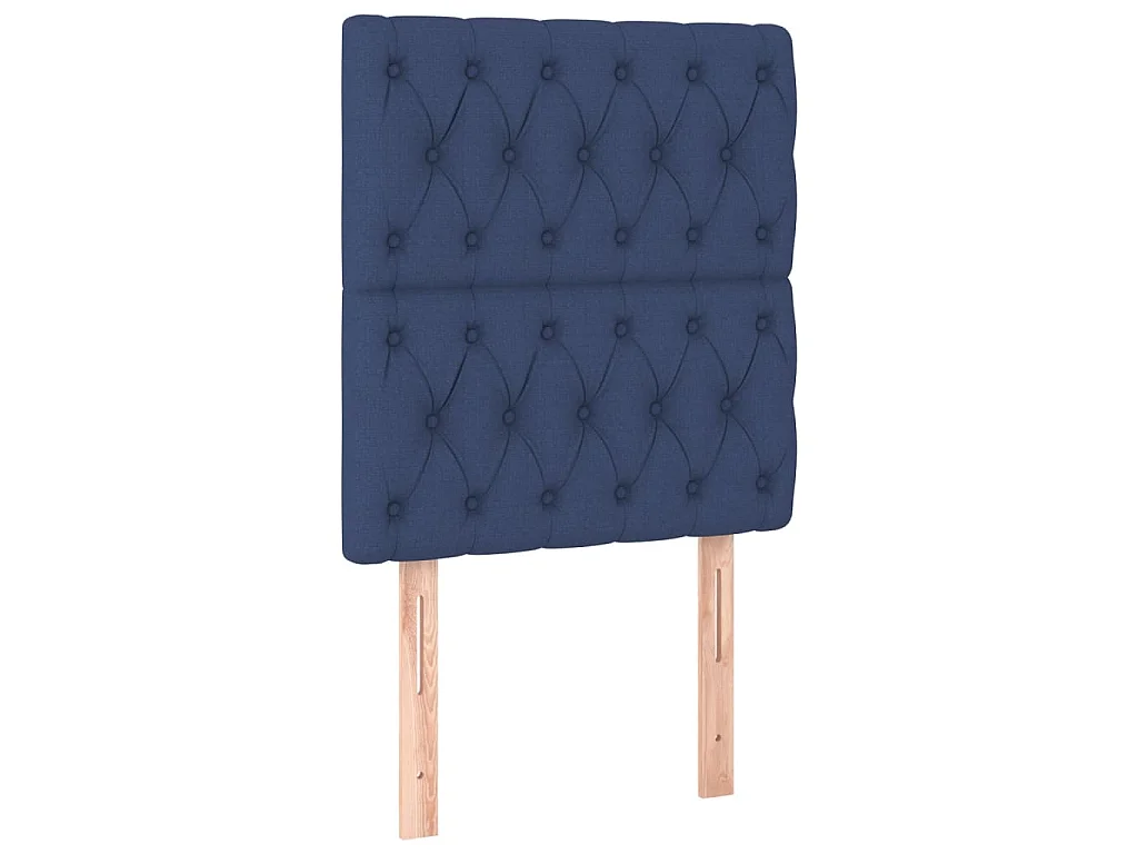 Hoofdbord blauw 80x7x118/128 cm stof