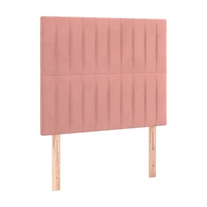 Hoofdbord roze 100x5x118/128 cm fluweel Hoofdbord roze 100x5x118/128 cm fluweel