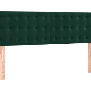 Hoofdborden 144x5x78/88 cm fluweel donkergroen Hoofdborden 144x5x78/88 cm fluweel donkergroen