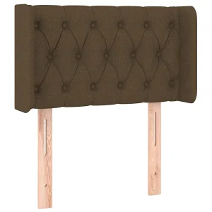 Hoofdbord met randen 83x16x78/88 cm stof donkerbruin Hoofdbord met randen 83x16x78/88 cm stof donkerbruin