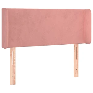 Hoofdbord met randen 103x16x78/88 cm fluweel roze Hoofdbord met randen 103x16x78/88 cm fluweel roze