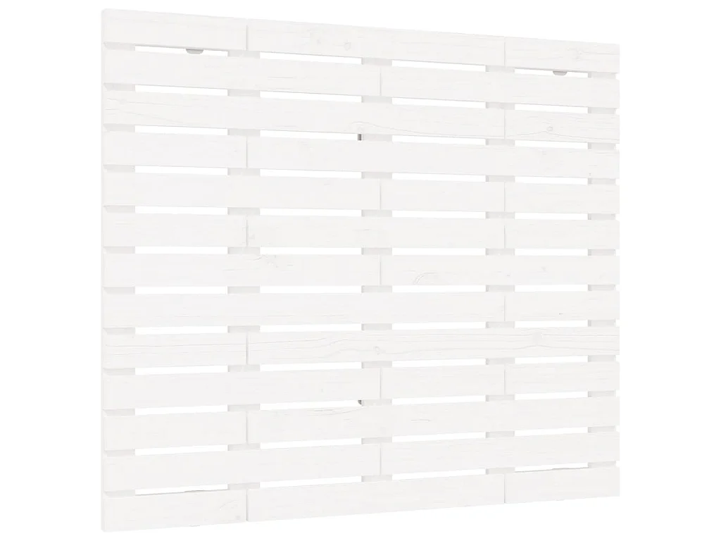 Hoofdbord wandmontage 106x3x91,5 cm massief grenenhout wit