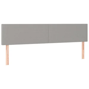 Hoofdborden 180x5x78/88 cm stof lichtgrijs