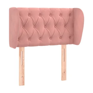 Hoofdbord met randen 83x23x78/88 cm fluweel roze Hoofdbord met randen 83x23x78/88 cm fluweel roze