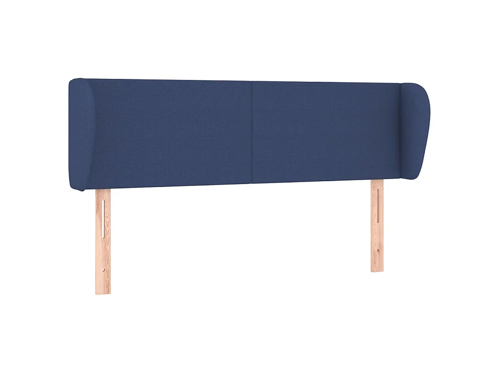 Hoofdbord met randen 147x23x78/88 cm stof blauw