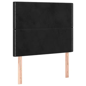 Hoofdbord zwart 100x5x118/128 cm fluweel Hoofdbord zwart 100x5x118/128 cm fluweel