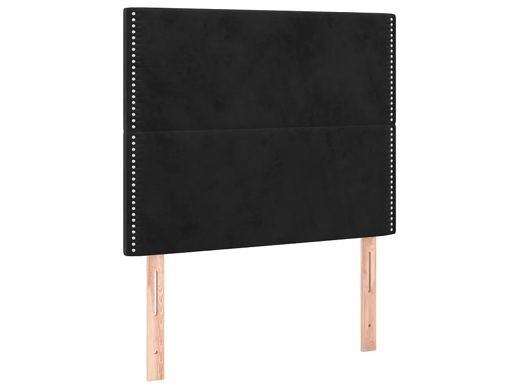 Hoofdbord zwart 100x5x118/128 cm fluweel