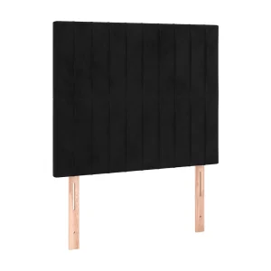 Hoofdbord zwart 90x5x118/128 cm fluweel Hoofdbord zwart 90x5x118/128 cm fluweel