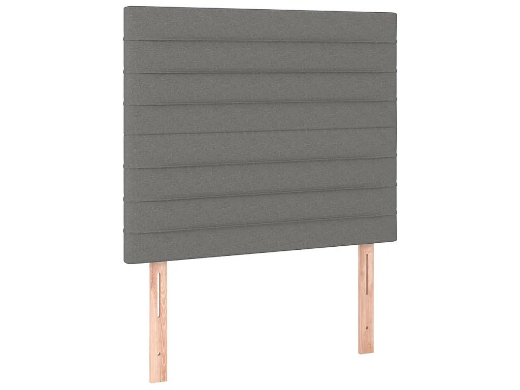 Hoofdbord donkergrijs 100x5x118/128 cm Stof