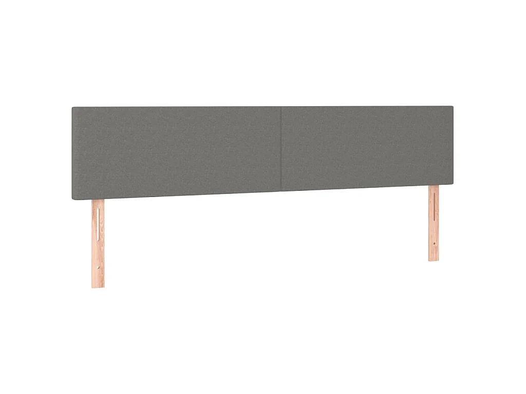 Hoofdborden 160x5x78/88 cm stof donkergrijs