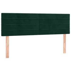 Hoofdborden 144x5x78/88 cm fluweel donkergroen Hoofdborden 144x5x78/88 cm fluweel donkergroen