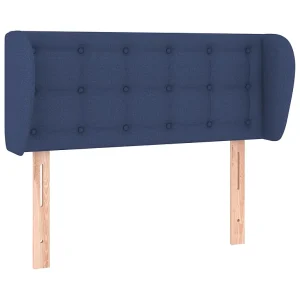 Hoofdbord met randen 103x23x78/88 cm stof blauw Hoofdbord met randen 103x23x78/88 cm stof blauw