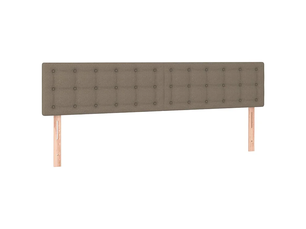 Hoofdborden 200x5x78/88 cm stof taupe