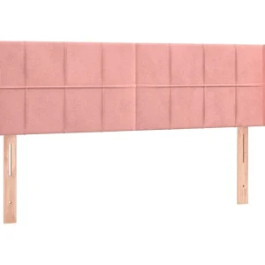 Hoofdbord met randen 147x23x78/88 cm fluweel roze Hoofdbord met randen 147x23x78/88 cm fluweel roze