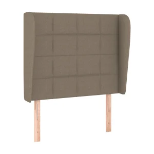 Hoofdbord met randen 83x23x118/128 cm stof taupe Hoofdbord met randen 83x23x118/128 cm stof taupe