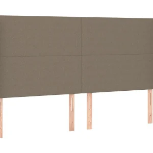 Hoofdbord met randen 183x16x118/128 cm stof taupe Hoofdbord met randen 183x16x118/128 cm stof taupe