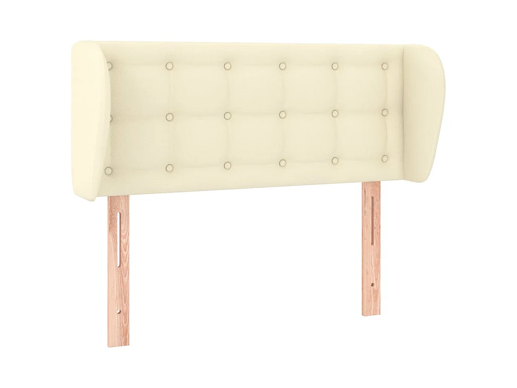 Hoofdbord met randen 93x23x78/88 cm kunstleer crèmekleurig