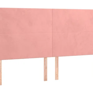 Hoofdbord roze 160x5x118/128 cm fluweel Hoofdbord roze 160x5x118/128 cm fluweel