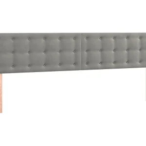 Hoofdborden 160x5x78/88 cm fluweel lichtgrijs Hoofdborden 160x5x78/88 cm fluweel lichtgrijs