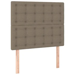 Hoofdbord taupe 80x5x118/128 cm Stof Hoofdbord taupe 80x5x118/128 cm Stof