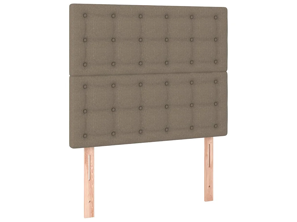 Hoofdbord taupe 80x5x118/128 cm Stof
