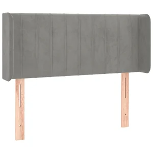 Hoofdbord met randen 83x16x78/88 cm fluweel lichtgrijs Hoofdbord met randen 83x16x78/88 cm fluweel lichtgrijs