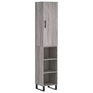 Hoge kast 34,5x34x180 cm bewerkt hout grijs sonoma eikenkleurig Hoge kast 34,5x34x180 cm bewerkt hout grijs sonoma eikenkleurig