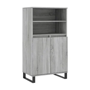 Hoge kast 60x36x110 cm bewerkt hout grijs sonoma eikenkleurig Hoge kast 60x36x110 cm bewerkt hout grijs sonoma eikenkleurig