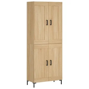 Hoge kast 69,5x34x180 cm bewerkt hout sonoma eikenkleurig Hoge kast 69,5x34x180 cm bewerkt hout sonoma eikenkleurig