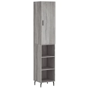 Hoge kast 34,5x34x180 cm bewerkt hout grijs sonoma eikenkleurig Hoge kast 34,5x34x180 cm bewerkt hout grijs sonoma eikenkleurig