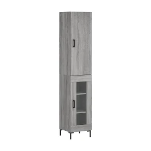 Hoge kast 34,5x34x180 cm bewerkt hout grijs sonoma eikenkleurig Hoge kast 34,5x34x180 cm bewerkt hout grijs sonoma eikenkleurig