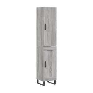Hoge kast 34,5x34x180 cm bewerkt hout grijs sonoma eikenkleurig Hoge kast 34,5x34x180 cm bewerkt hout grijs sonoma eikenkleurig