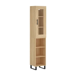 Hoge kast 34,5x34x180 cm bewerkt hout sonoma eikenkleurig Hoge kast 34,5x34x180 cm bewerkt hout sonoma eikenkleurig